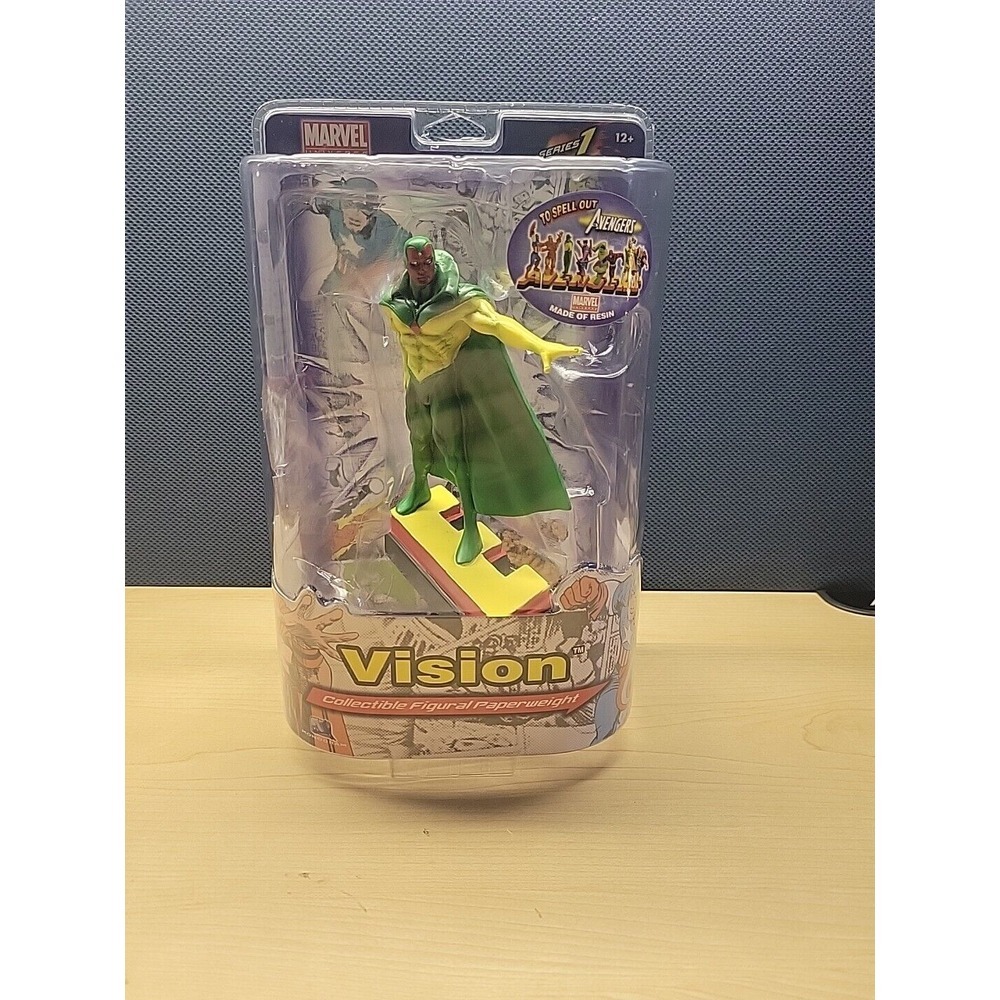 NEW SERIES ONE MARVEL UNIVERSE AVENGER VISION RESIN FIGURAL PAPERWEIGHT FIGURE